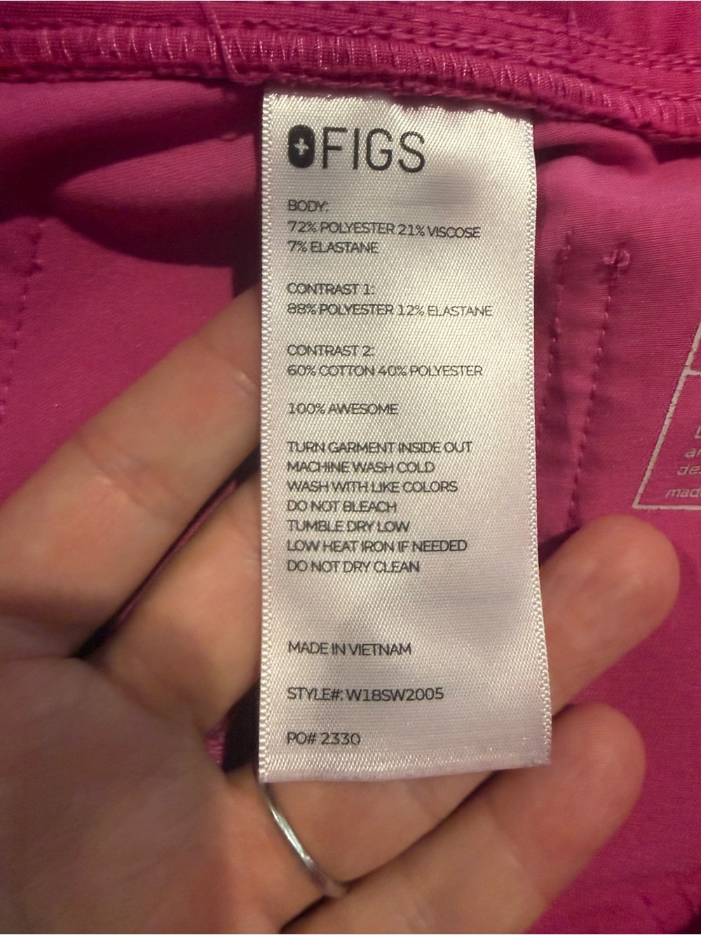 Figs Small Electric Orchid Zamora Joggers - Picture 3 of 4